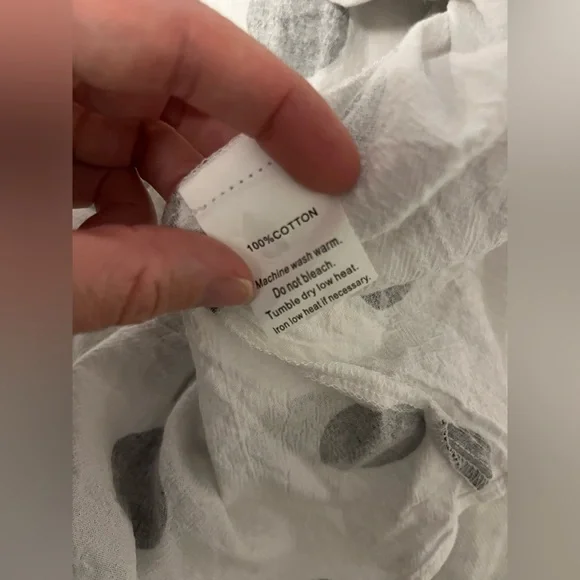 Petal & Pup Midi Tiered Skirt Flowy Polka Dot Puff Sleeve Tie Neck Tarnie Dress - Picture 11 of 11